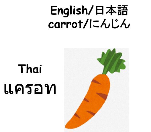 タイ語 イラストで単語学習しよう 野菜編 単語分解付き 英 タイ 日本語併記 2nd Life